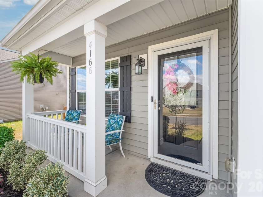 4166 Cordell Court, Midland, NC 28107.  MLS# CAR4373907, YatesRealty ID 14926. Covered Front Porch