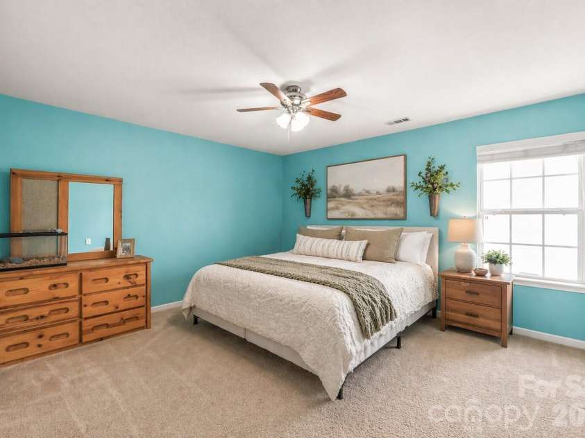 4166 Cordell Court, Midland, NC 28107.  MLS# CAR4373907, YatesRealty ID 14926. Secondary Bedroom - Decor has been virtually added