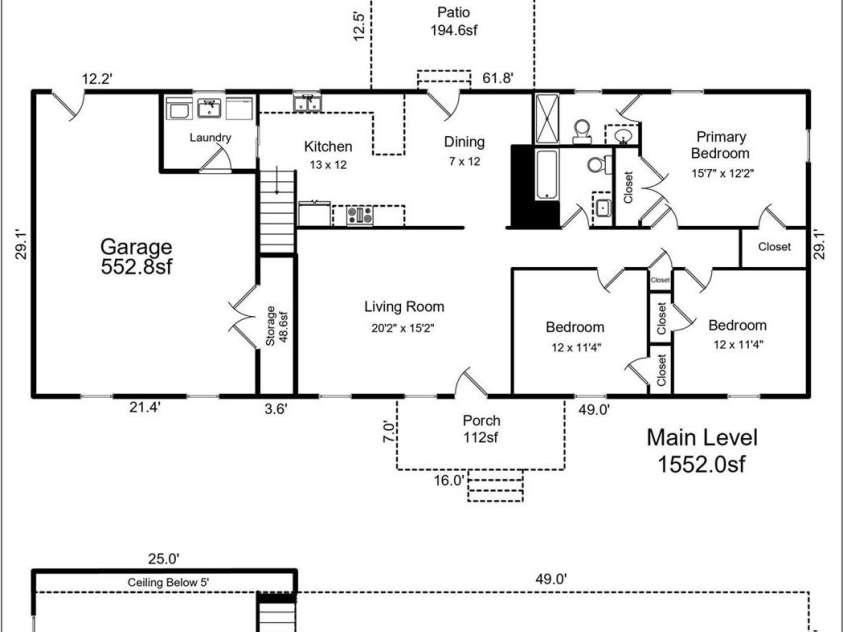 1610 Ford Street, Charlotte, NC 28216.  MLS# CAR4257993, YatesRealty ID 14930. Your floor plan.