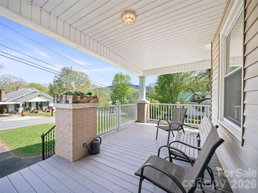 45 Summit Street, Burnsville, NC 28714.  MLS# CAR4372518, YatesRealty ID 14938. Front Porch with Composite Decking