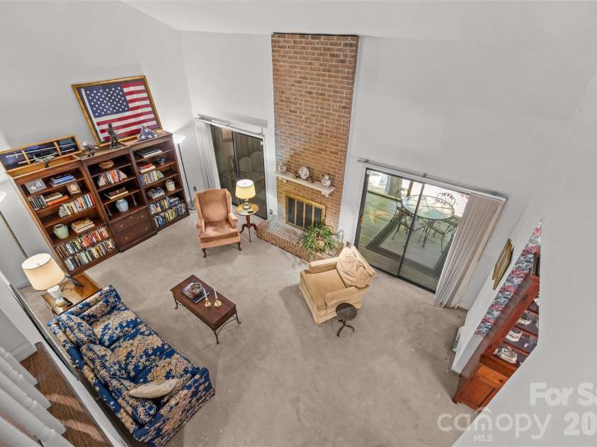 5120 Dunes Court, Charlotte, NC 28226.  MLS# CAR4367666, YatesRealty ID 14955. View from 2nd level