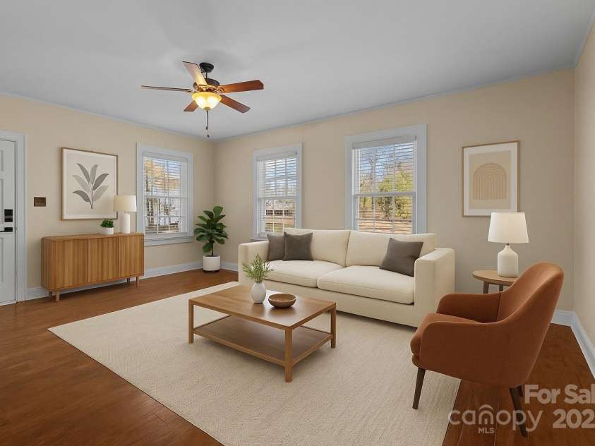 535 5th Street, Chester, SC 29706.  MLS# CAR4297832, YatesRealty ID 14960. Virtually staged living room shows you how cozy this room can be