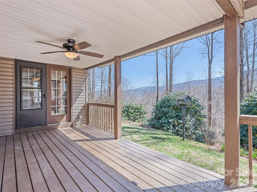 401 Tipstill Cove, Waynesville, NC 28786.  MLS# CAR4355703, YatesRealty ID 14966. Covered Porch