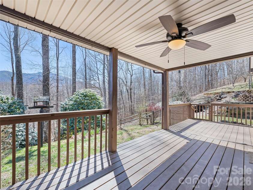 401 Tipstill Cove, Waynesville, NC 28786.  MLS# CAR4355703, YatesRealty ID 14966. Covered Porch