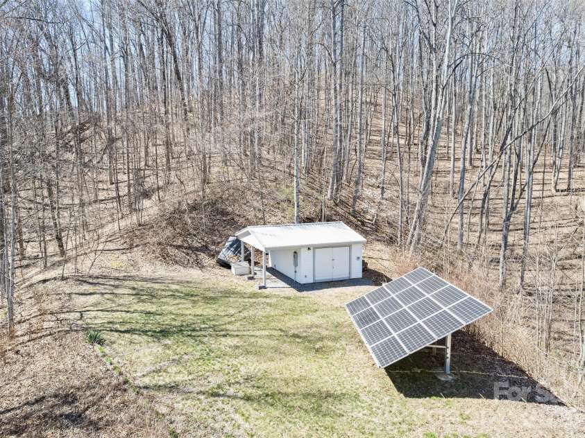 401 Tipstill Cove, Waynesville, NC 28786.  MLS# CAR4355703, YatesRealty ID 14966. Solar Panels and Workshop