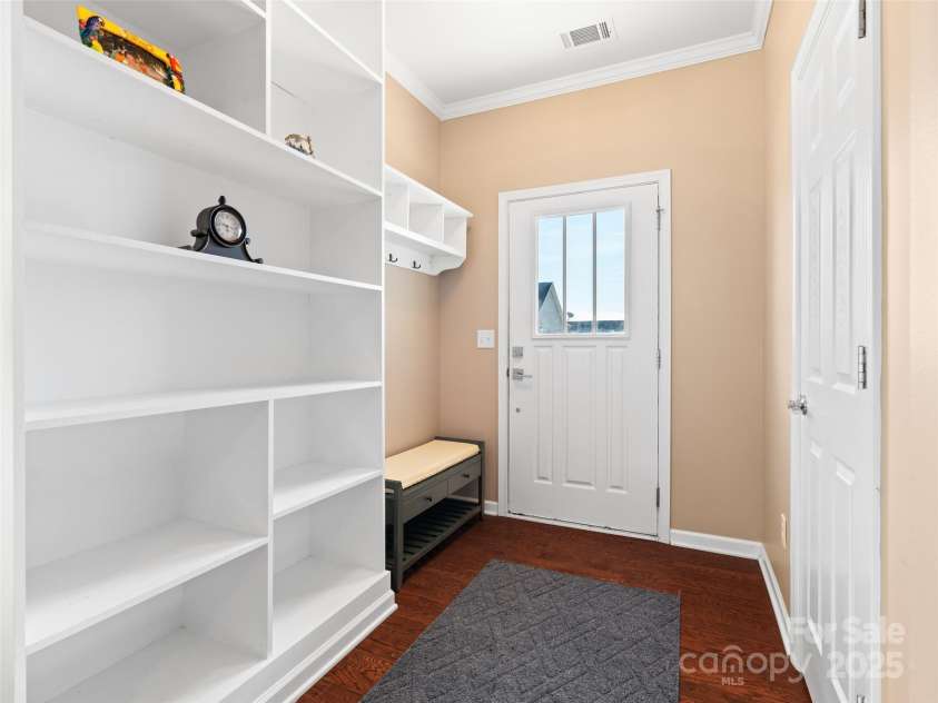 112 Pamlico Road, Fletcher, NC 28732.  MLS# CAR4215521, YatesRealty ID 14982. Custom built-ins and drop zone.