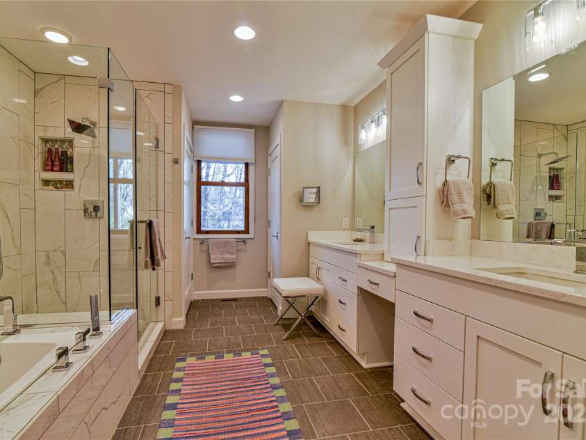 306 View Street, Black Mountain, NC 28711.  MLS# CAR4241357, YatesRealty ID 14995. En Suite Primary Bathroom has Radiant Floor Heat