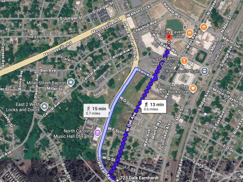 723 Dale Earnhardt Boulevard, Kannapolis, NC 28081.  MLS# CAR4350346, YatesRealty ID 15004. Steps to downtown K-Town