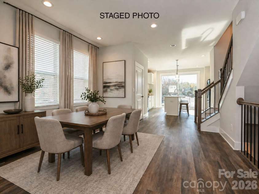 1229 34th Street, Charlotte, NC 28205.  MLS# CAR4211272, YatesRealty ID 1502. Dining/Kitchen *Virtually Staged*