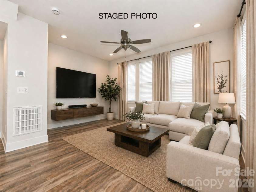 1229 34th Street, Charlotte, NC 28205.  MLS# CAR4211272, YatesRealty ID 1502. Living Room *Virtually Staged*