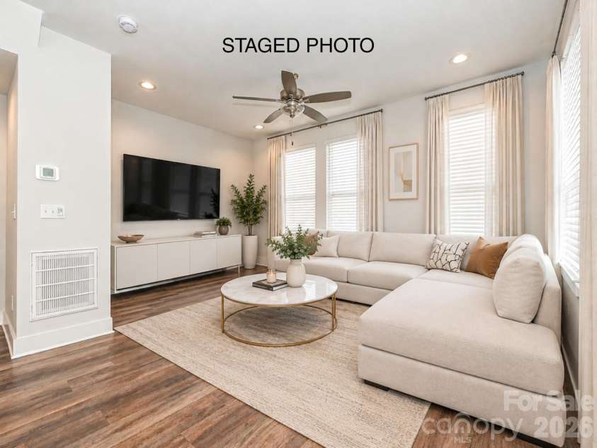 1229 34th Street, Charlotte, NC 28205.  MLS# CAR4211272, YatesRealty ID 1502. Living Room *Virtually Staged*