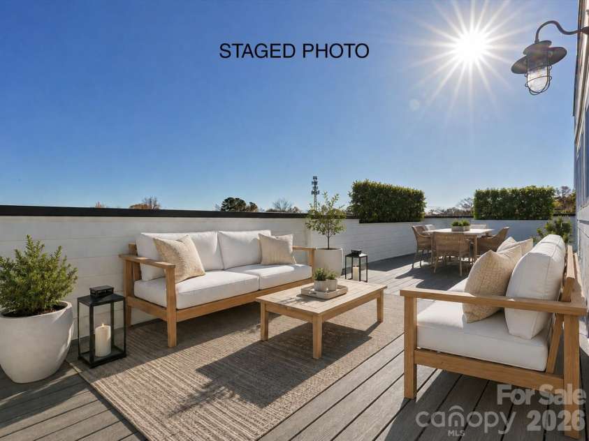 1229 34th Street, Charlotte, NC 28205.  MLS# CAR4211272, YatesRealty ID 1502. Rooftop Terrace *Staged*