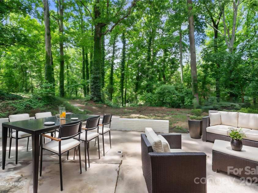 218 Kingsway Circle, Charlotte, NC 28214.  MLS# CAR4257221, YatesRealty ID 15027. Back Patio (Virtually Staged)