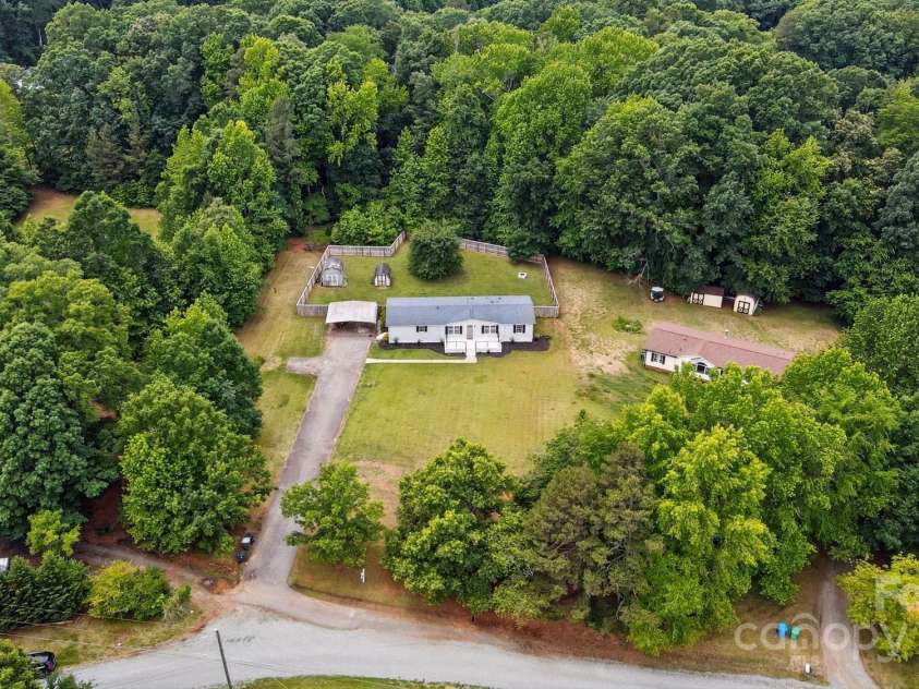 12382 Ritchie Road, Midland, NC 28107.  MLS# CAR4258214, YatesRealty ID 15036. Drone Front