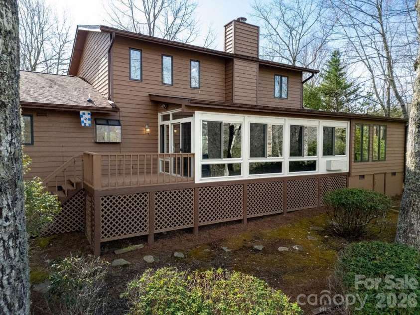 400 Middle Connestee Trail, Brevard, NC 28712.  MLS# CAR4354726, YatesRealty ID 15049. Rear view