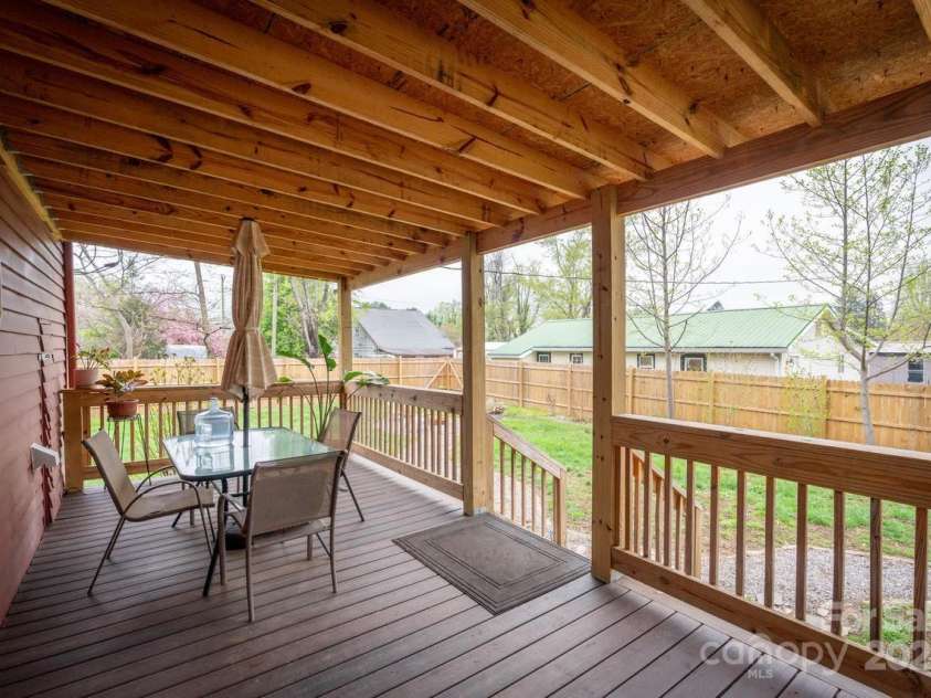 102 Jody Street, East Flat Rock, NC 28726.  MLS# CAR4241091, YatesRealty ID 15050. Back Deck