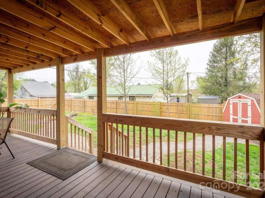 102 Jody Street, East Flat Rock, NC 28726.  MLS# CAR4241091, YatesRealty ID 15050. Back Yard from Deck