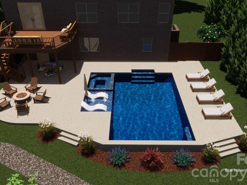 220 Kingsdown Avenue, Charlotte, NC 28270.  MLS# CAR4359368, YatesRealty ID 15060. Pool Rendering