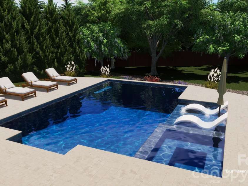 220 Kingsdown Avenue, Charlotte, NC 28270.  MLS# CAR4359368, YatesRealty ID 15060. Pool Rendering