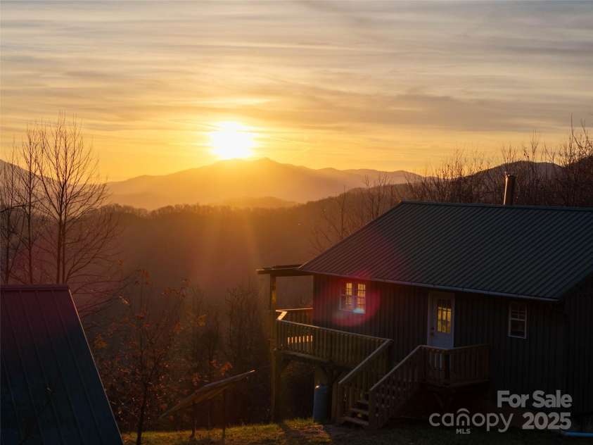 506 Rocky Acres Road, Canton, NC 28716.  MLS# CAR4327605, YatesRealty ID 1508. Incredible long range, western facing, sunset views of Cold Mountain off your back porch! 
