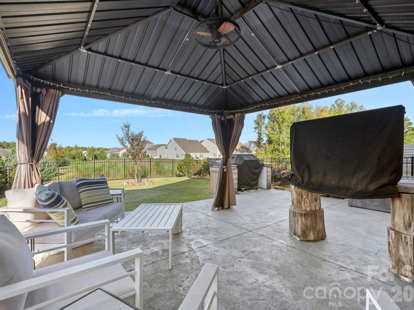 6499 Gopher Road, Lancaster, SC 29720.  MLS# CAR4429310, YatesRealty ID 15080. Relax outside on the back yard patio with a covered pergola!