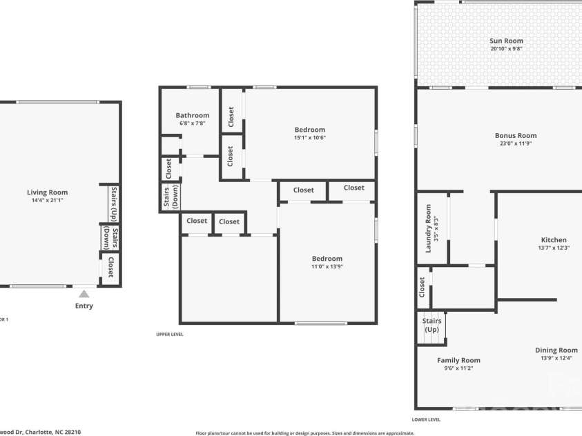 6038 Netherwood Drive, Charlotte, NC 28210.  MLS# CAR4338268, YatesRealty ID 15081. 