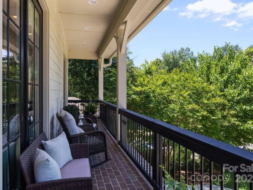 2925 Westfield Road, Charlotte, NC 28209.  MLS# CAR4254806, YatesRealty ID 15084. Front Balcony over looking greenway
