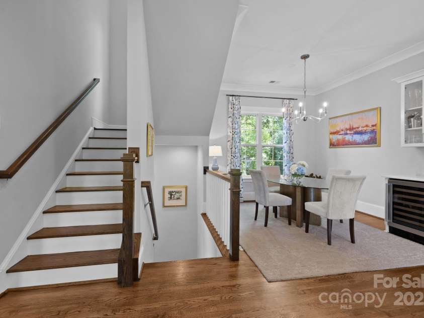 2925 Westfield Road, Charlotte, NC 28209.  MLS# CAR4254806, YatesRealty ID 15084. Staircase leading to both levels up and down