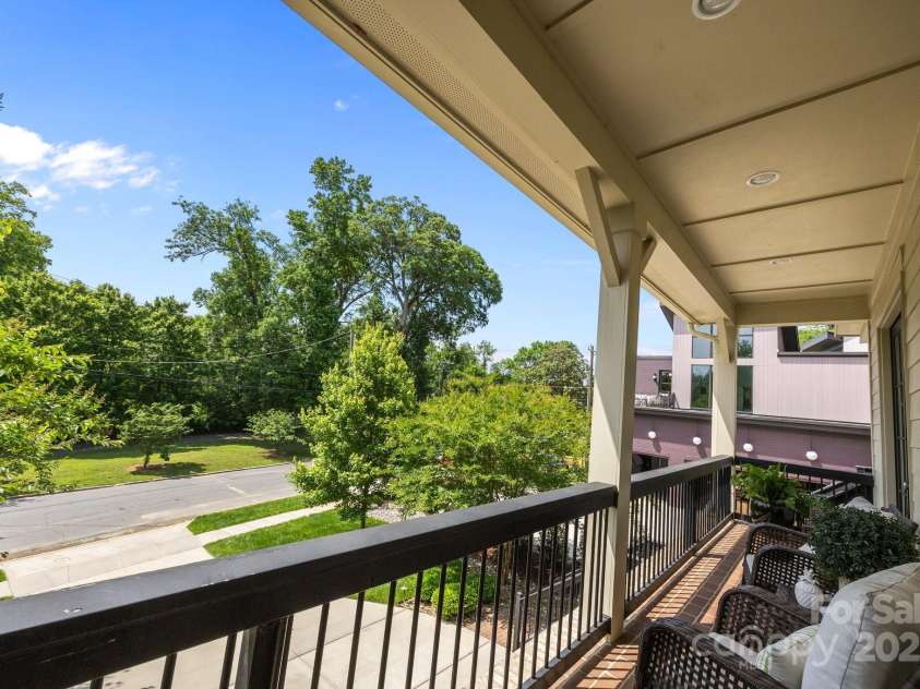 2925 Westfield Road, Charlotte, NC 28209.  MLS# CAR4254806, YatesRealty ID 15084. Views from the front balcony overlooking the greenway