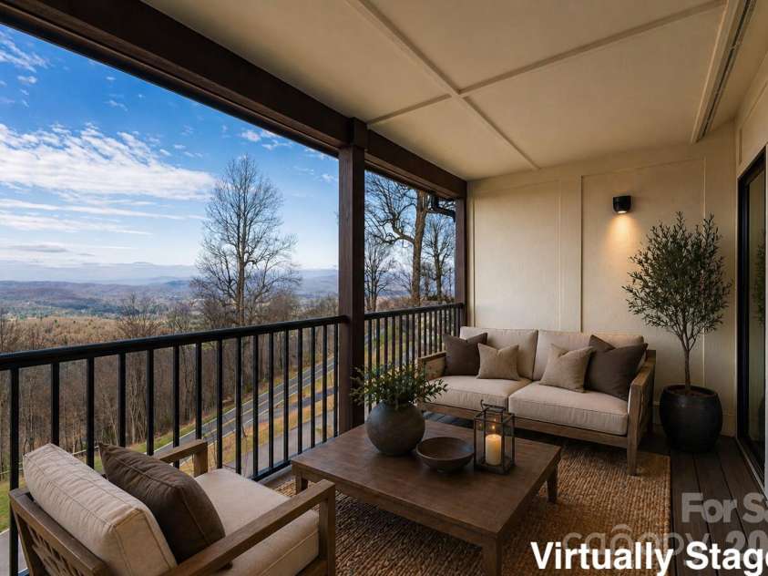 1203 Fleetwood Plaza, Hendersonville, NC 28739.  MLS# CAR4364996, YatesRealty ID 15107. Primary Deck - Virtually Staged