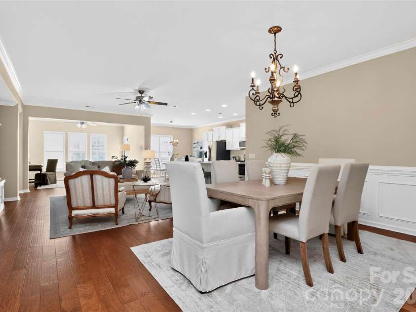 2015 Vermount Way, Indian Land, SC 29707.  MLS# CAR4412967, YatesRealty ID 15122. Dining room flowing into the living area