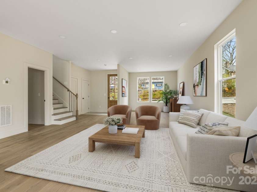 65 Bellevue Road, Asheville, NC 28803.  MLS# CAR4203050, YatesRealty ID 15129. Living area. Virtually staged.