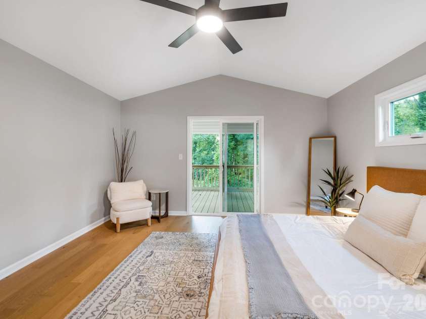 1182 Crabtree Road, Waynesville, NC 28785.  MLS# CAR4367694, YatesRealty ID 15142. Vaulted ceilings in the primary with a private covered back deck