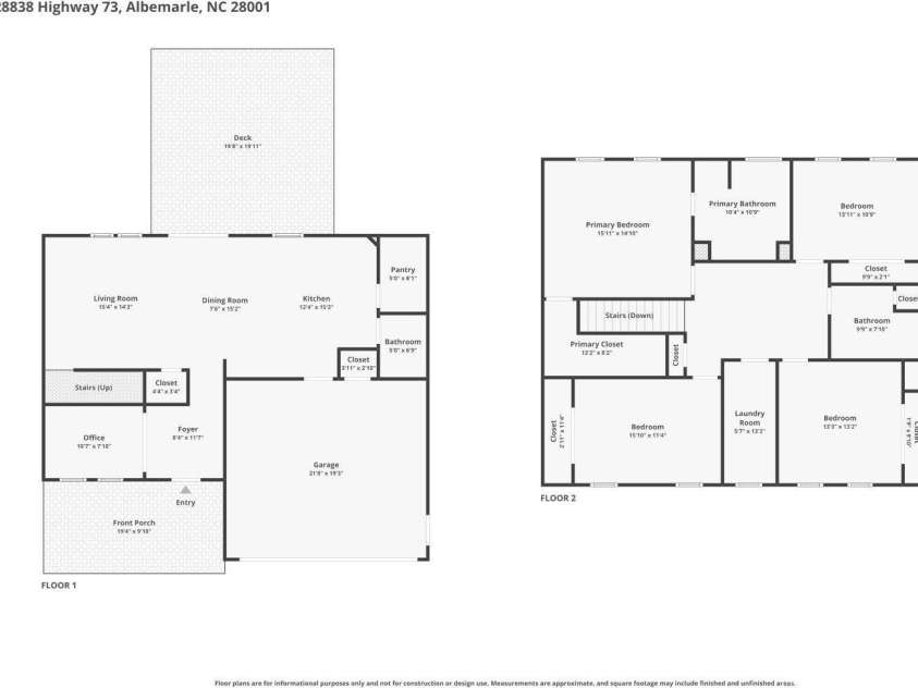 28838 Hwy 73 Highway, Albemarle, NC 28001.  MLS# CAR4373595, YatesRealty ID 15144. 