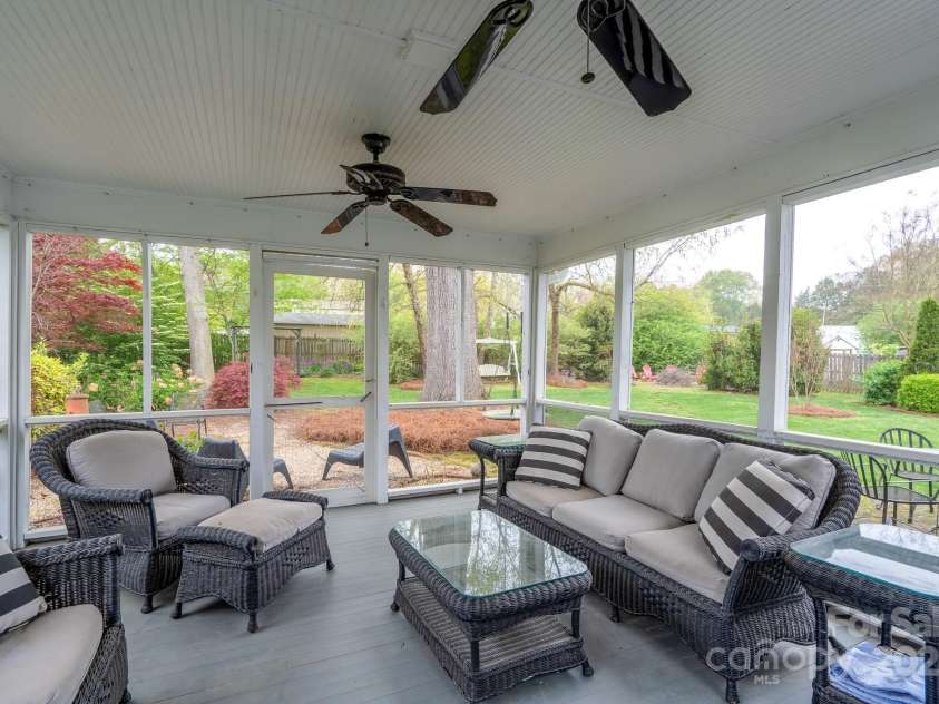 6307 Roanoke Drive, Kannapolis, NC 28081.  MLS# CAR4242668, YatesRealty ID 15148. Screened Porch