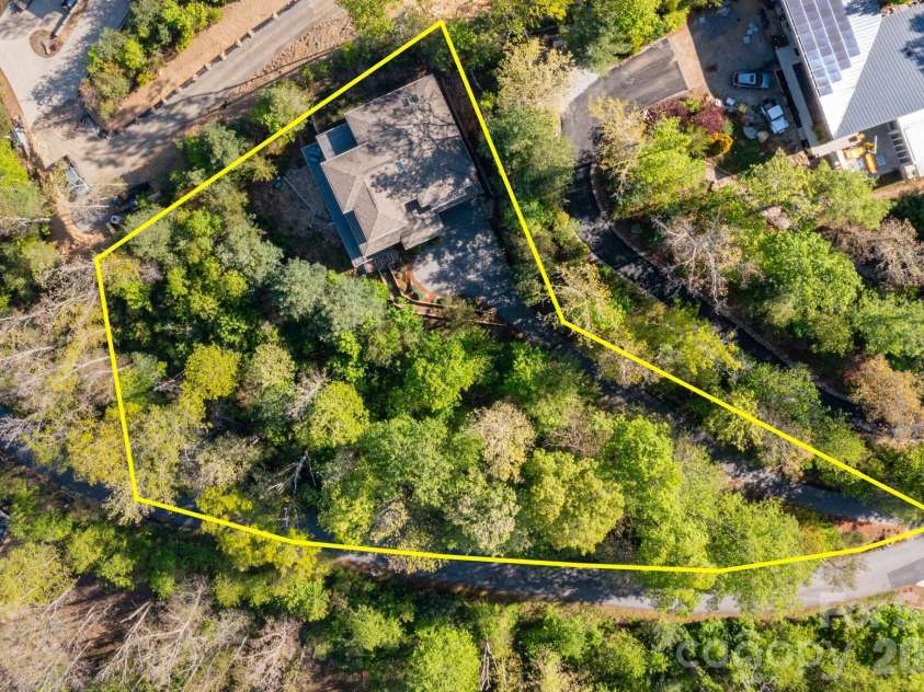 36 Spy Pointe Lane, Fletcher, NC 28732.  MLS# CAR4372672, YatesRealty ID 15149. Aerial Image