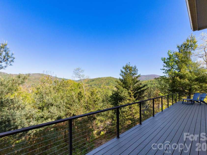 36 Spy Pointe Lane, Fletcher, NC 28732.  MLS# CAR4372672, YatesRealty ID 15149. Expansive Mountain Views from Deck