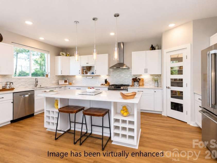 36 Spy Pointe Lane, Fletcher, NC 28732.  MLS# CAR4372672, YatesRealty ID 15149. Kitchen - virtually enhanced flooring