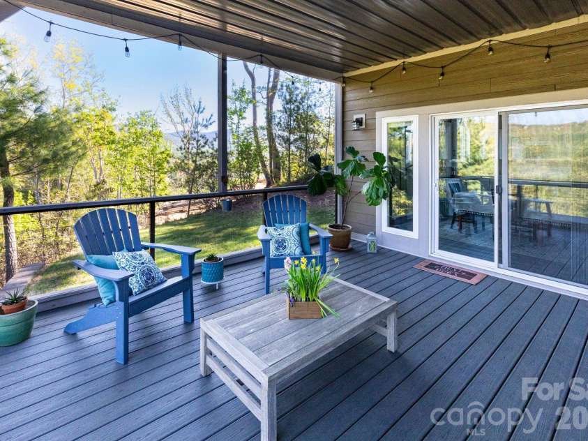 36 Spy Pointe Lane, Fletcher, NC 28732.  MLS# CAR4372672, YatesRealty ID 15149. Screened Porch
