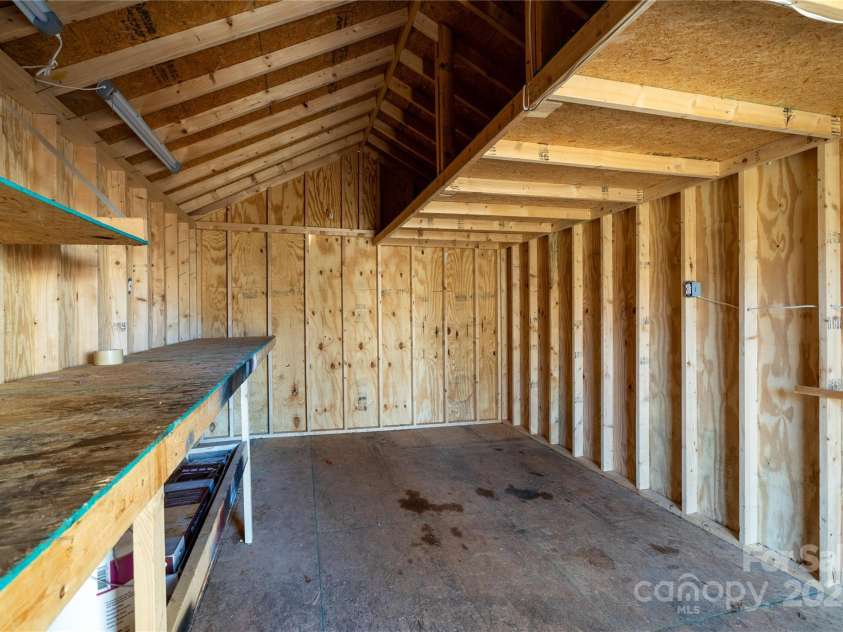 4428 Turkey Lane, Rock Hill, SC 29730.  MLS# CAR4219349, YatesRealty ID 1515. Inside of small workshop