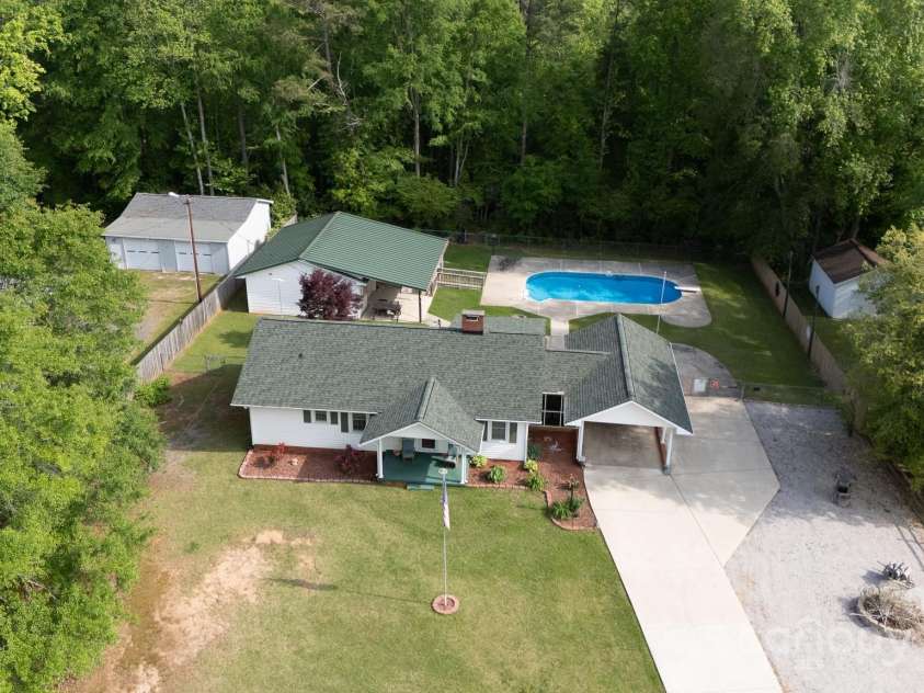 1115 Old Thompson Avenue, Lancaster, SC 29720.  MLS# CAR4249647, YatesRealty ID 15154. Aerial of the entire property