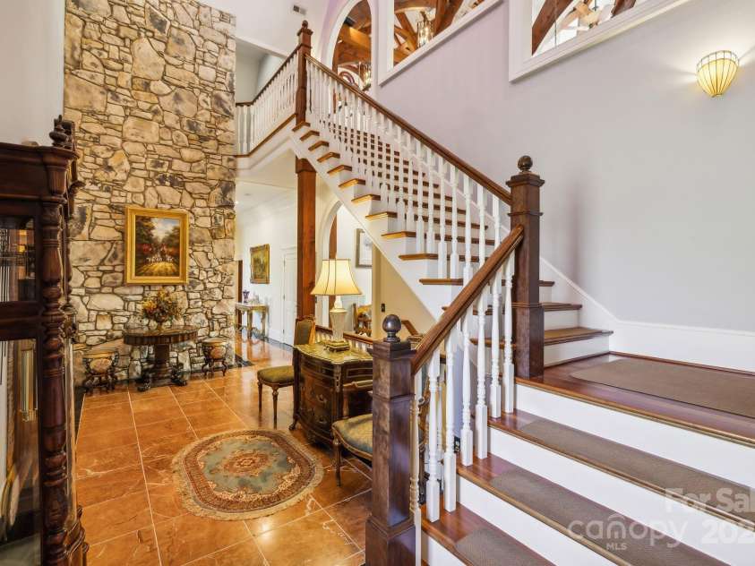 5712 Summit Road, Purlear, NC 28665.  MLS# CAR4141857, YatesRealty ID 1516. Stairs to loft