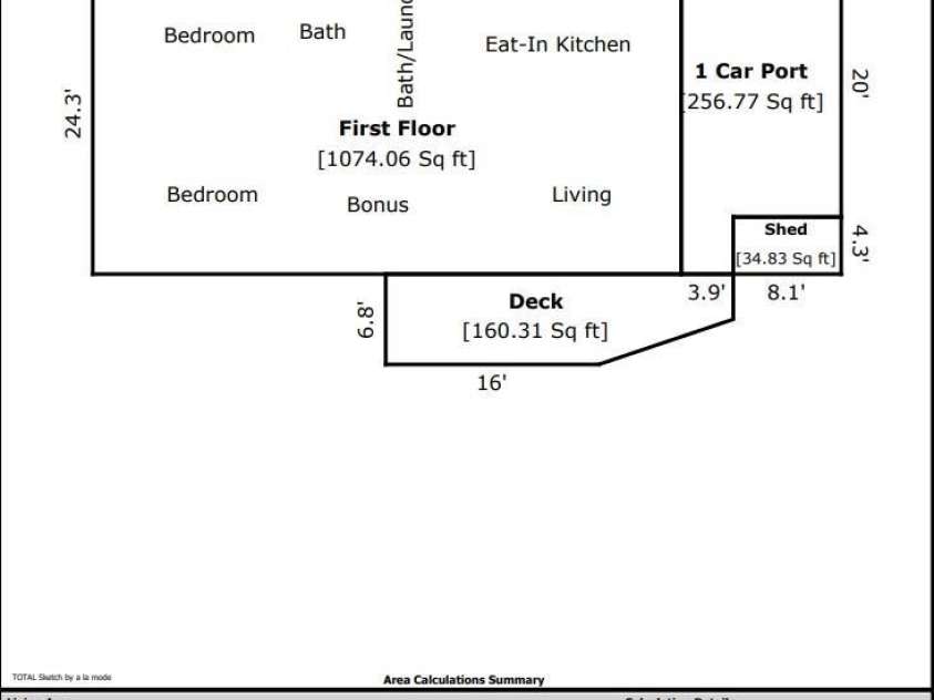 187 Cedarwood Drive, Waynesville, NC 28785.  MLS# CAR4368714, YatesRealty ID 15166. Building Sketch