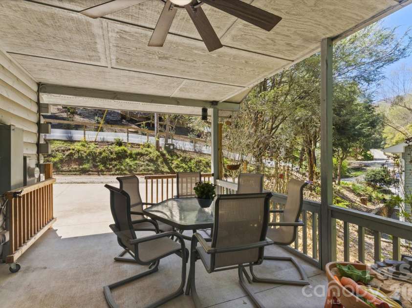 187 Cedarwood Drive, Waynesville, NC 28785.  MLS# CAR4368714, YatesRealty ID 15166. Patio (carport)