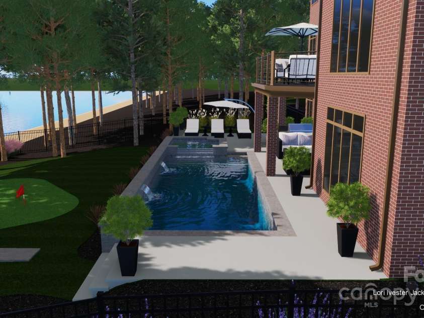 16624 Flying Jib Road, Cornelius, NC 28031.  MLS# CAR4320986, YatesRealty ID 15172. Rendering only for proposed pool ideas.