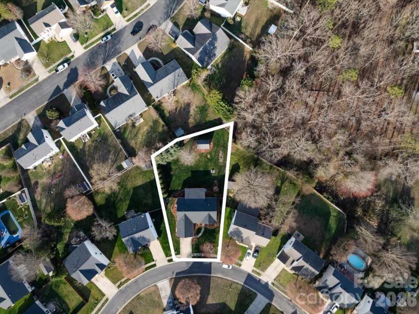 3907 Laurel View Circle, Indian Trail, NC 28079.  MLS# CAR4371913, YatesRealty ID 15186. Aerial view