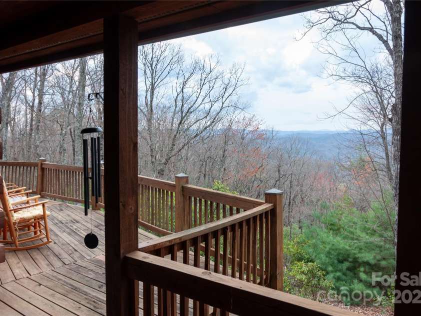 125 Turkey Ridge Trail, McGrady, NC 28649.  MLS# CAR4252396, YatesRealty ID 15196. Front Deck (partially covered)