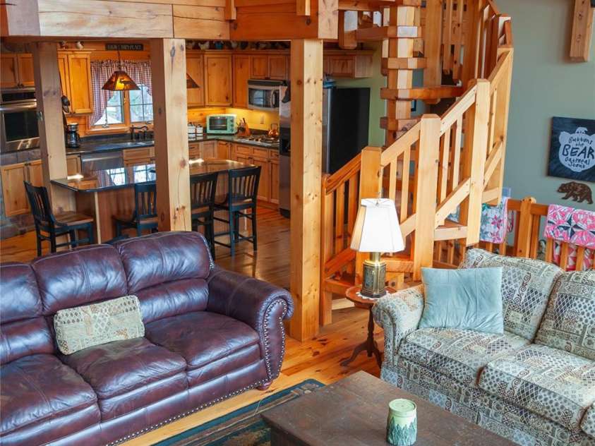 125 Turkey Ridge Trail, McGrady, NC 28649.  MLS# CAR4252396, YatesRealty ID 15196. Stairs to Loft