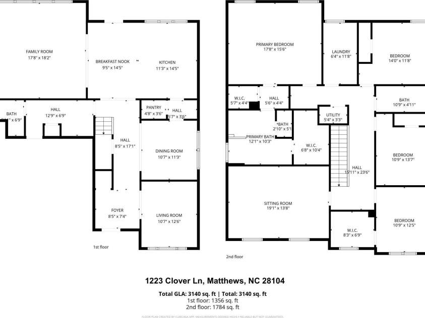 1223 Clover Lane, Matthews, NC 28104.  MLS# CAR4368335, YatesRealty ID 15224. 