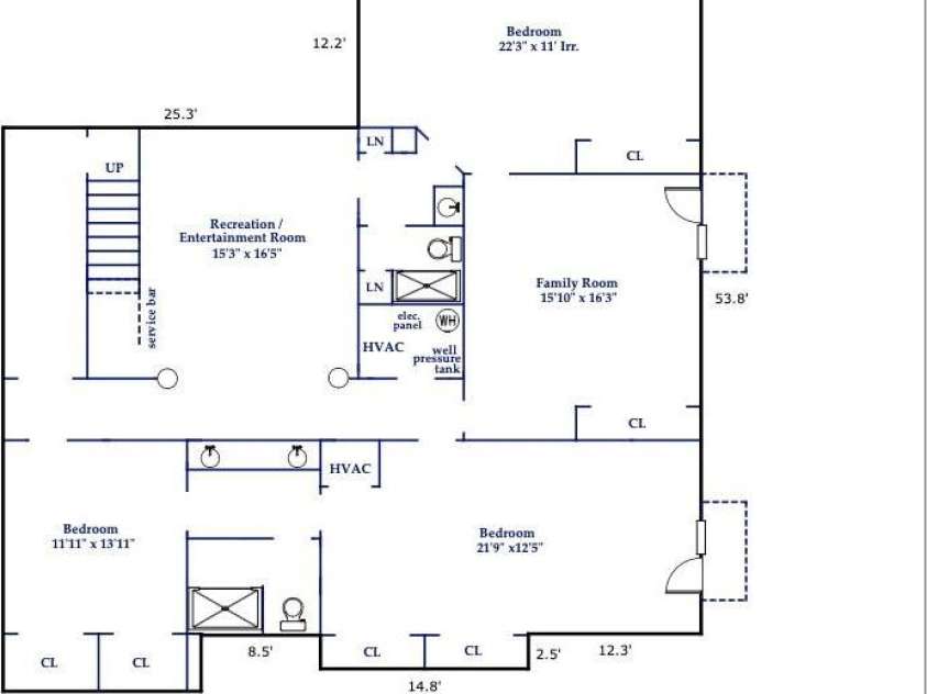 201 Hughes Creek, Columbus, NC 28722.  MLS# CAR4259120, YatesRealty ID 15229. Main House Lower Level